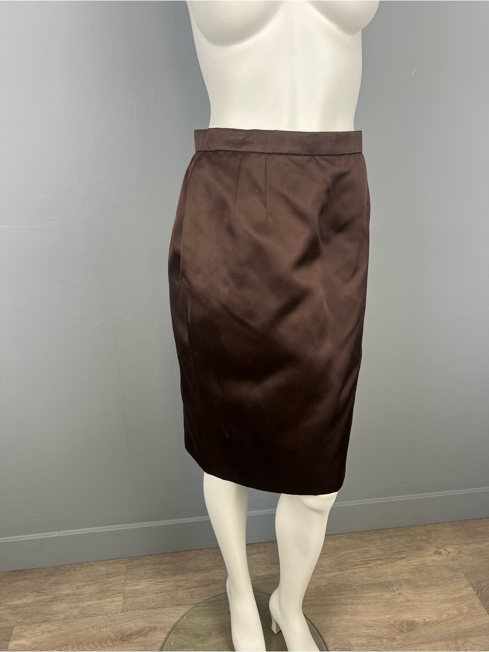 Vintage Valentino Night Made in Italy Classic Brown Pencil Skirt - Picture 5 of 8
